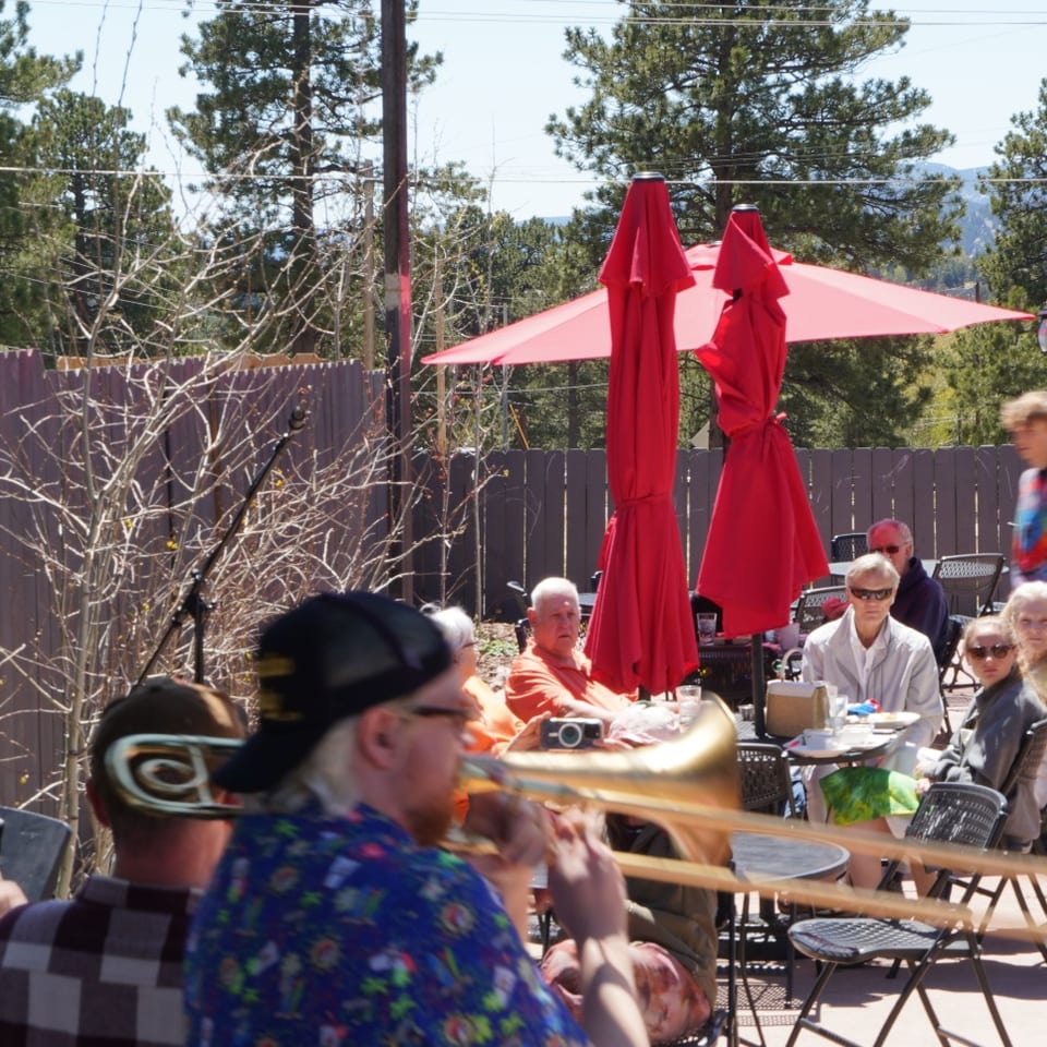 Live music and guests on The Hummingbird Club patio