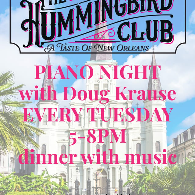 Piano night every Tuesday 